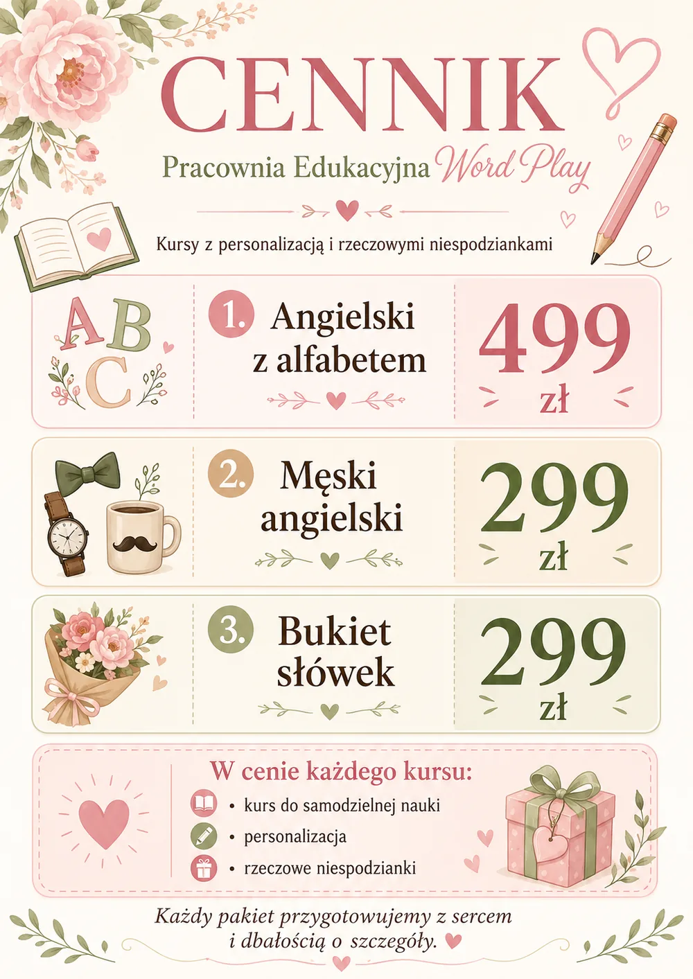 Cennik kursów angielskiego WordPlay wordplay.pl